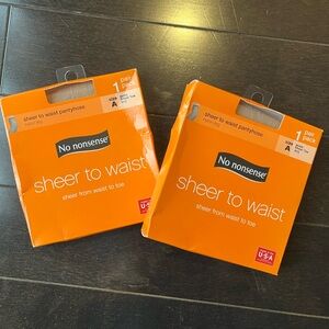 NWT Two Pairs Sheer Nylon Pantyhoes
